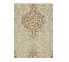 Beige modern wallpaper with classic brocade design